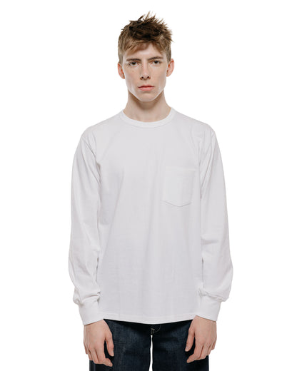 lost & found The Real McCoy's The Real McCoy's MC24019 Pocket Tee L/S White