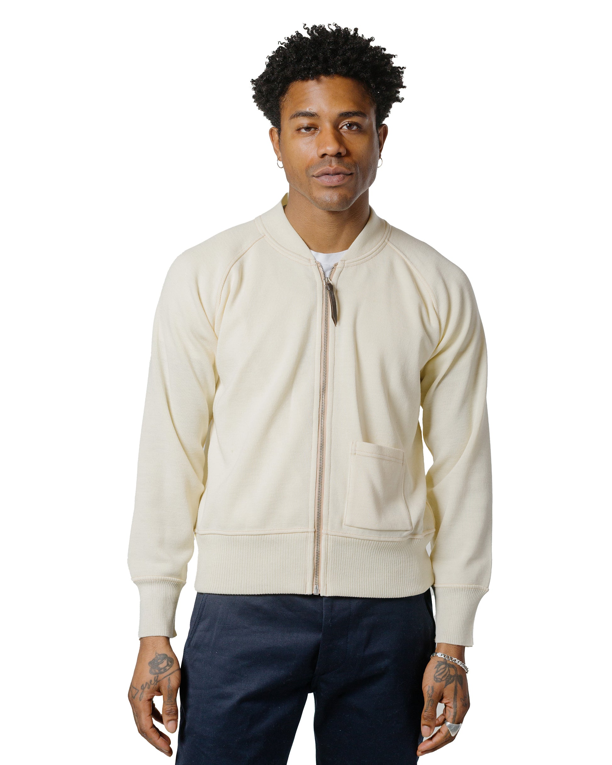 lost & found The Real McCoy's The Real McCoy's MC24106 Winter Aviation Sweater Ecru