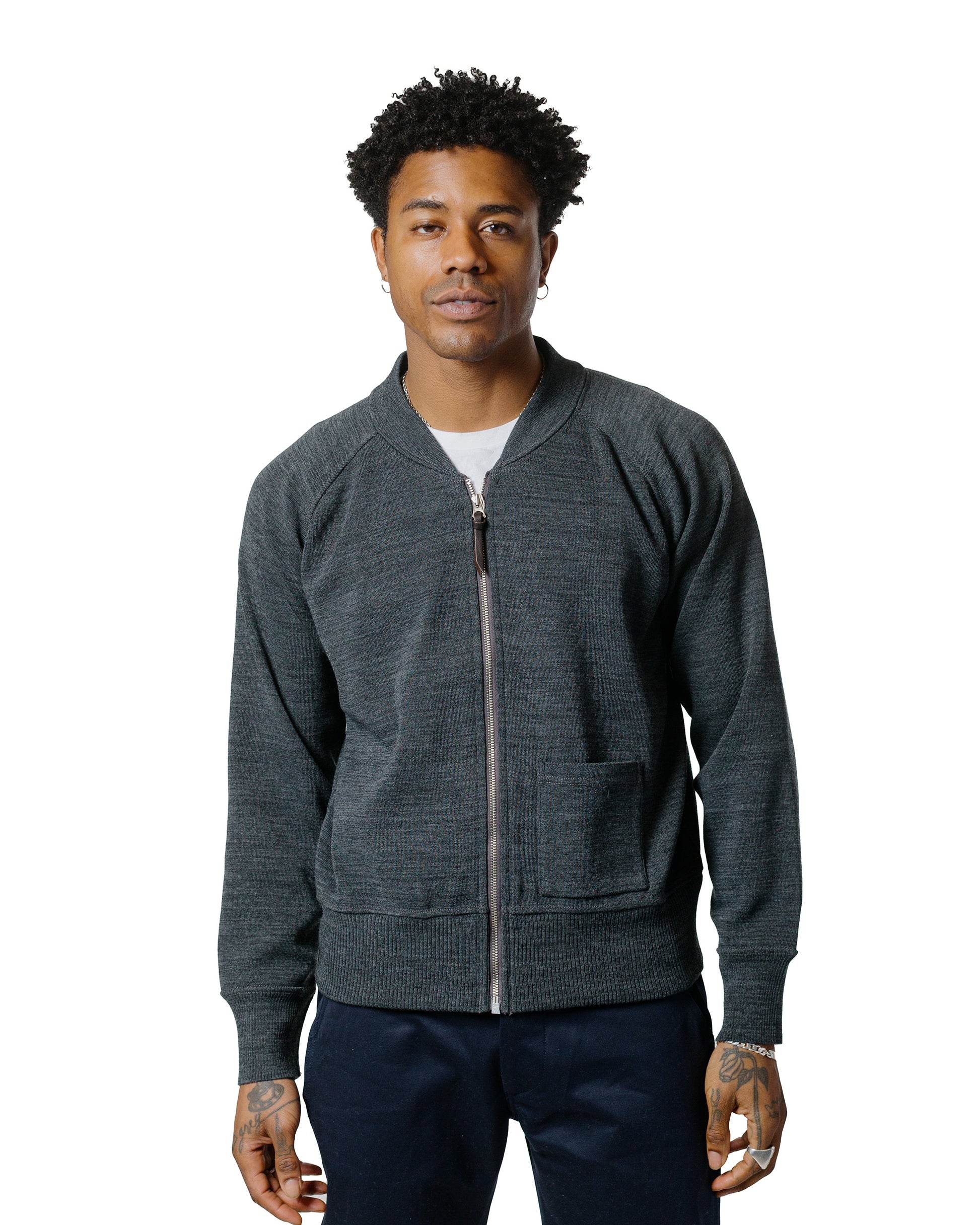 lost & found The Real McCoy's The Real McCoy's MC24106 Winter Aviation Sweater Gray