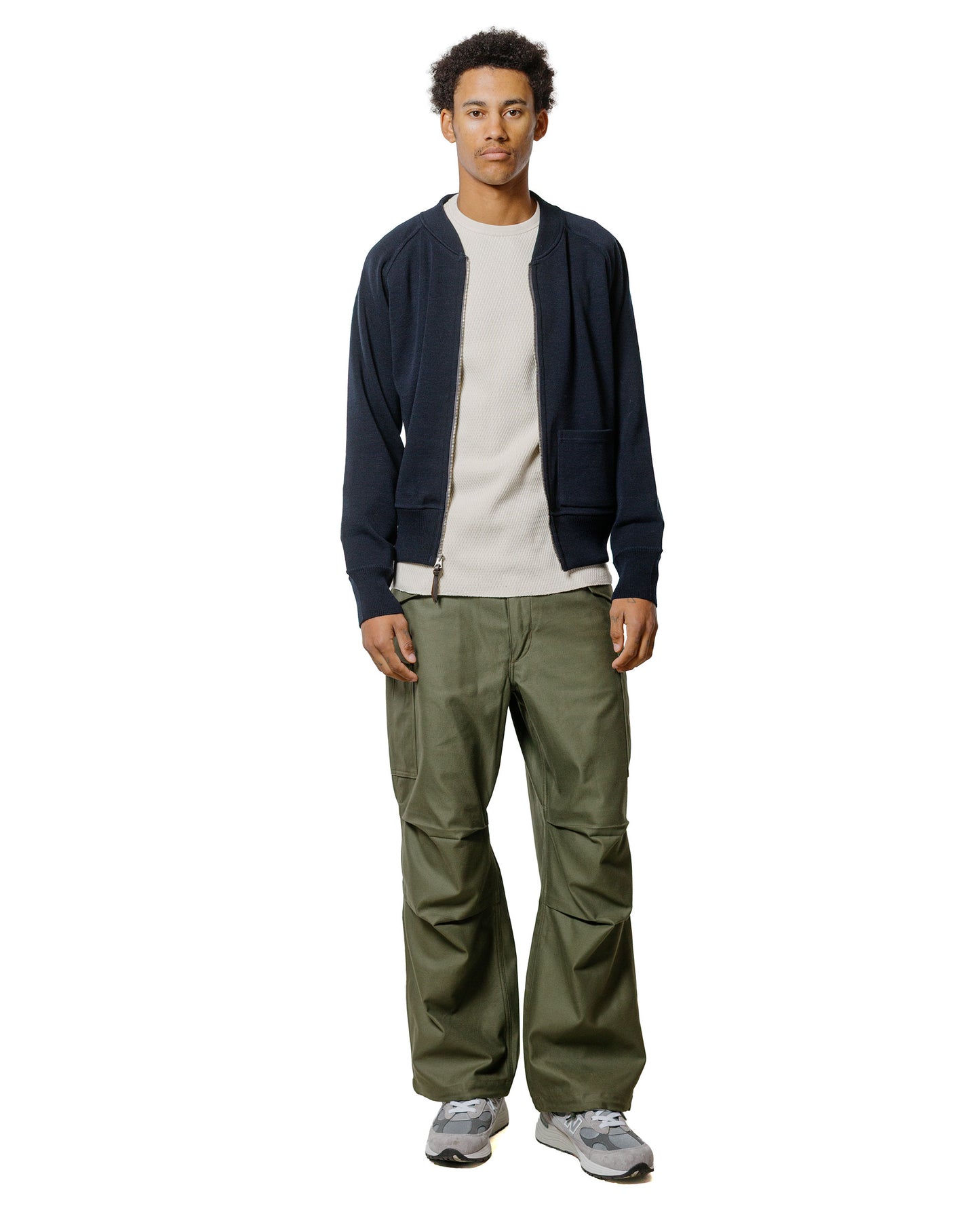 lost & found The Real McCoy's The Real McCoy's MC24106 Winter Aviation Sweater Navy