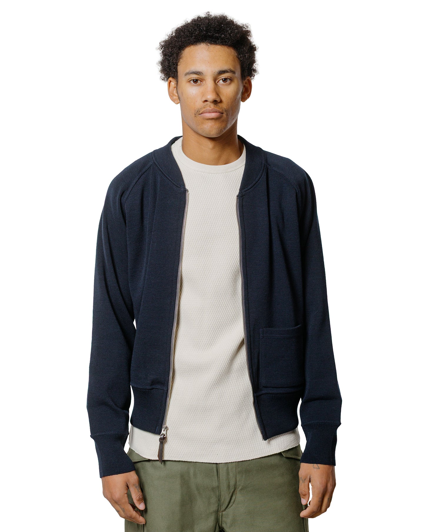 lost & found The Real McCoy's The Real McCoy's MC24106 Winter Aviation Sweater Navy