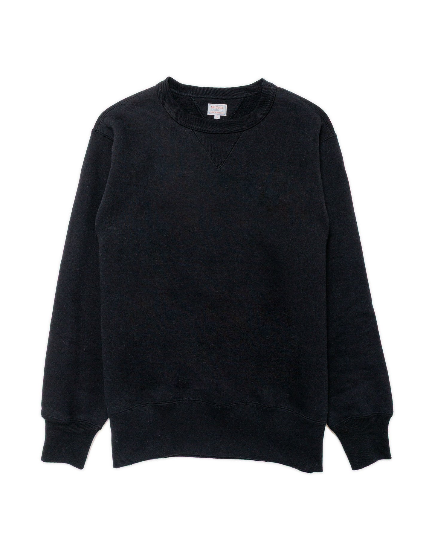 lost & found The Real McCoy's The Real McCoy's MC24113 10 Oz. Loopwheel Crewneck Sweatshirt Black