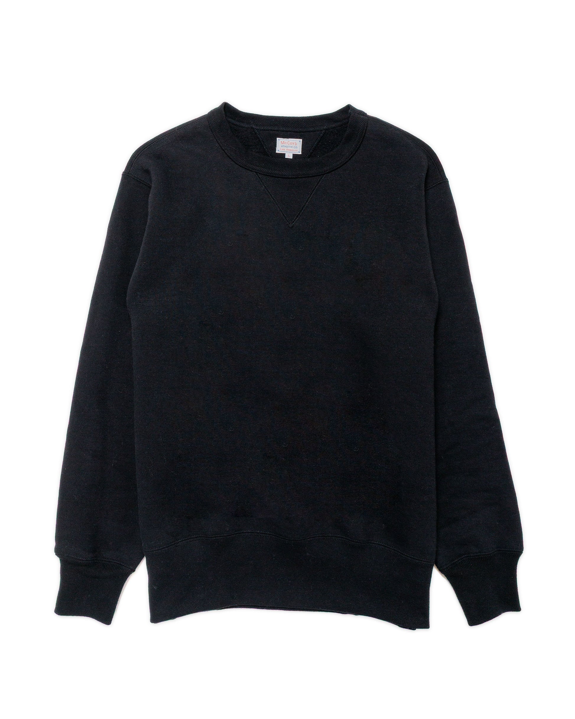 lost & found The Real McCoy's The Real McCoy's MC24113 10 Oz. Loopwheel Crewneck Sweatshirt Black