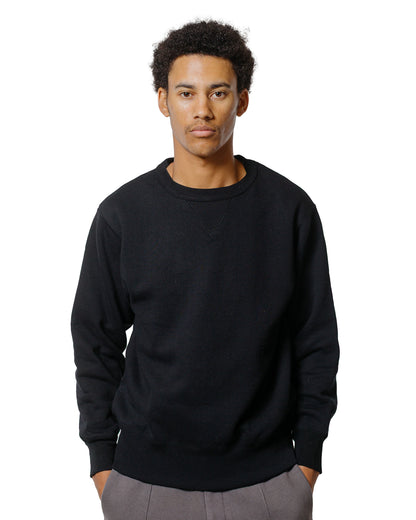 lost & found The Real McCoy's The Real McCoy's MC24113 10 Oz. Loopwheel Crewneck Sweatshirt Black