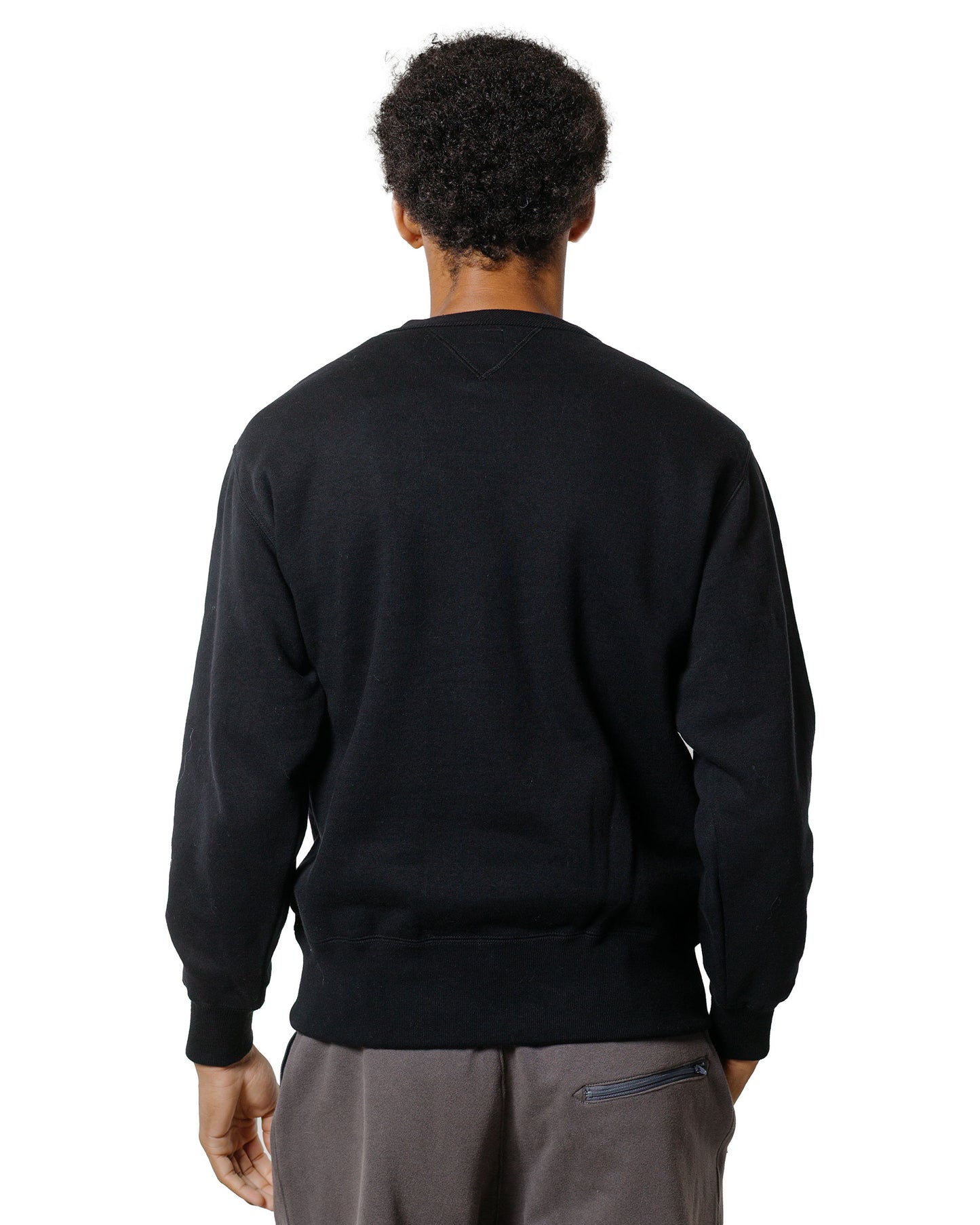 lost & found The Real McCoy's The Real McCoy's MC24113 10 Oz. Loopwheel Crewneck Sweatshirt Black