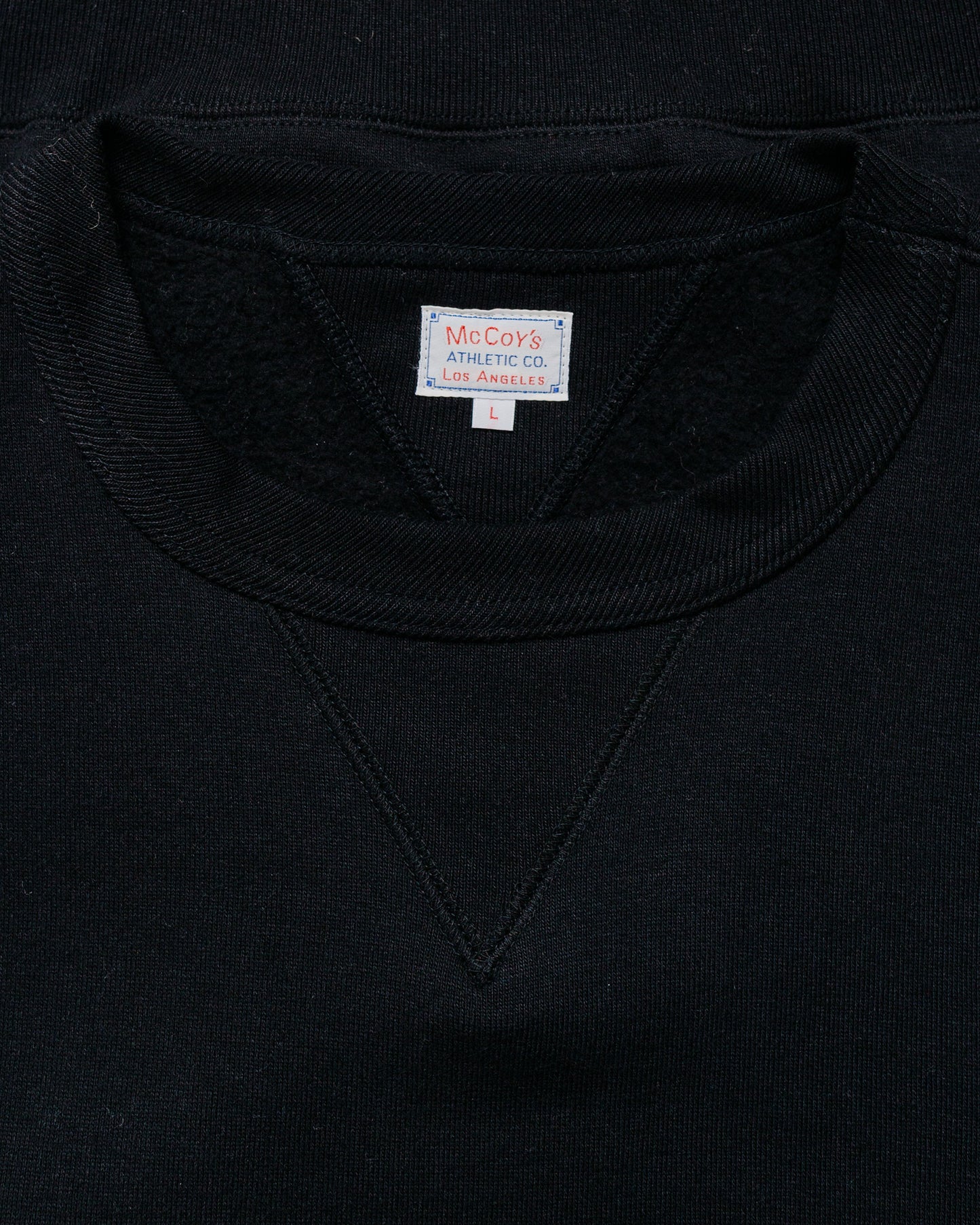 lost & found The Real McCoy's The Real McCoy's MC24113 10 Oz. Loopwheel Crewneck Sweatshirt Black
