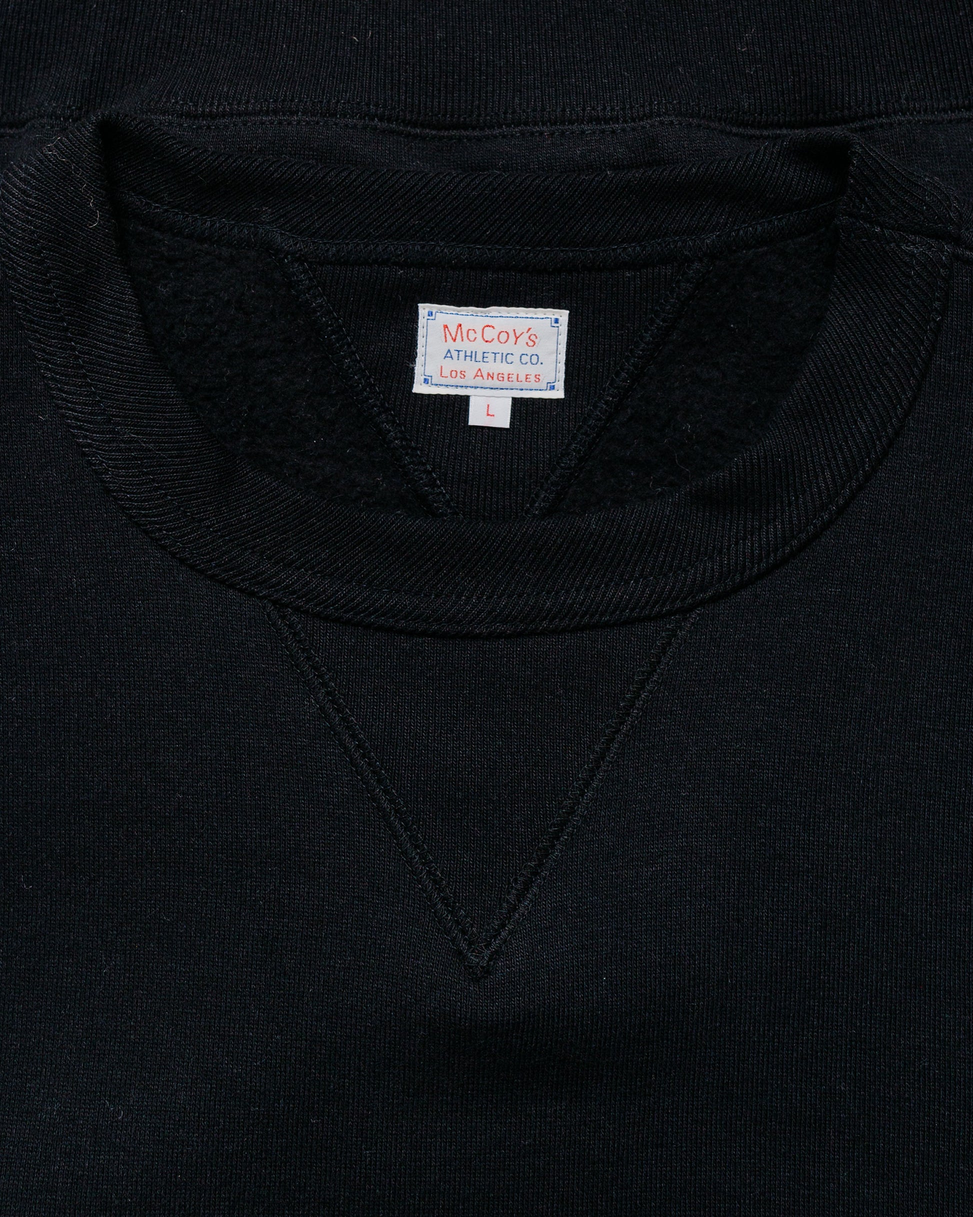 lost & found The Real McCoy's The Real McCoy's MC24113 10 Oz. Loopwheel Crewneck Sweatshirt Black