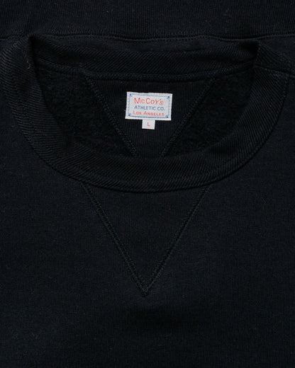 lost & found The Real McCoy's The Real McCoy's MC24113 10 Oz. Loopwheel Crewneck Sweatshirt Black