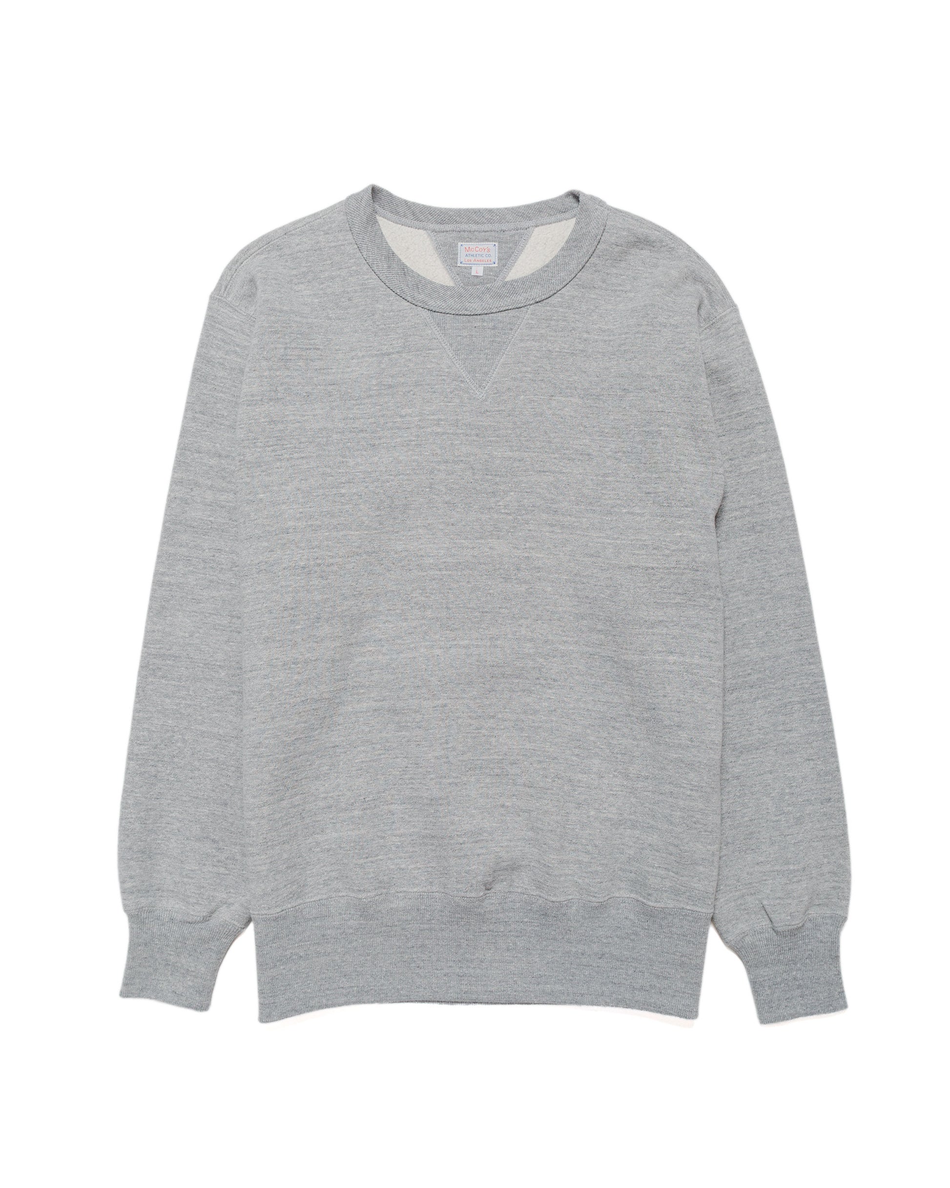 lost & found The Real McCoy's The Real McCoy's MC24113 10 Oz. Loopwheel Crewneck Sweatshirt Gray