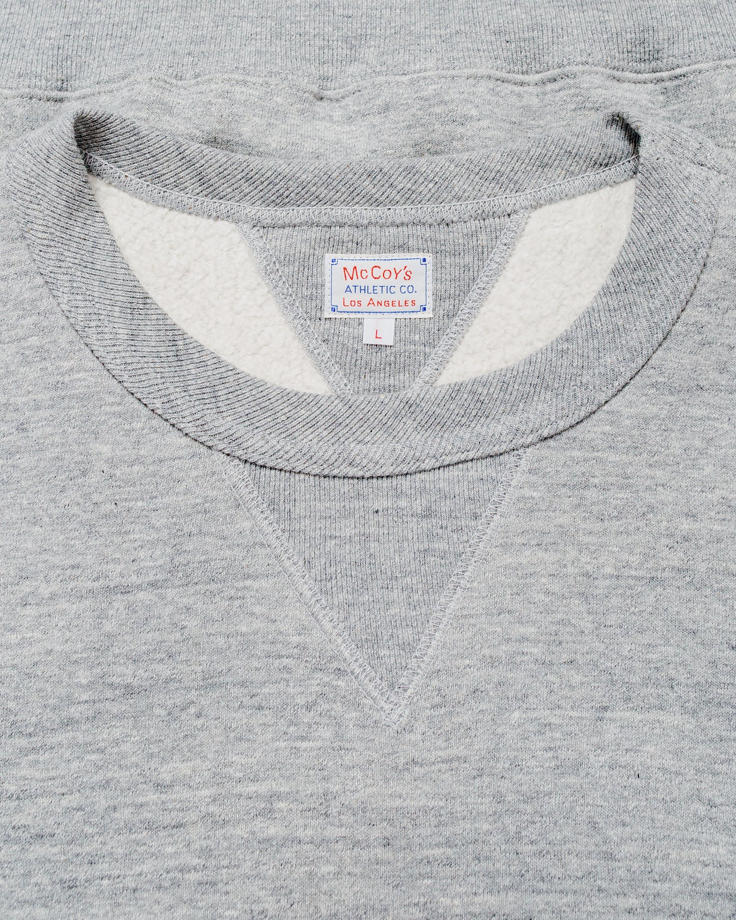 lost & found The Real McCoy's The Real McCoy's MC24113 10 Oz. Loopwheel Crewneck Sweatshirt Gray
