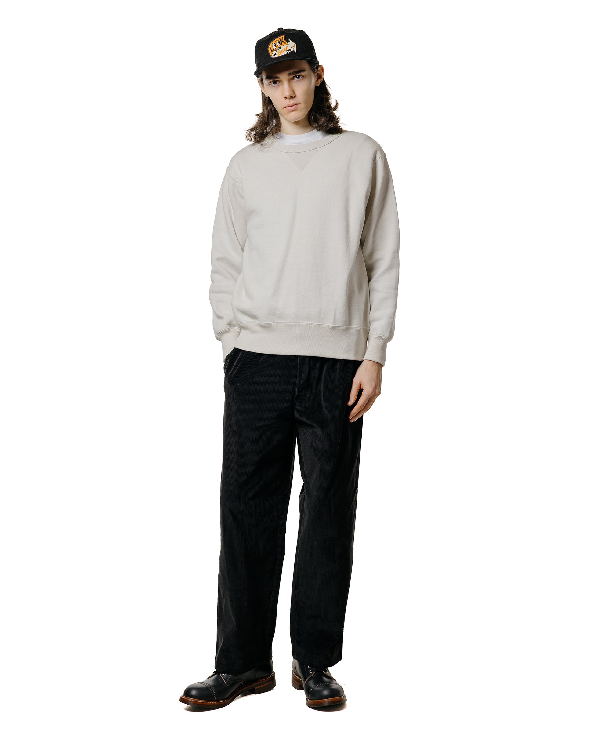 lost & found The Real McCoy's The Real McCoy's MC24113 10 Oz. Loopwheel Crewneck Sweatshirt Milk