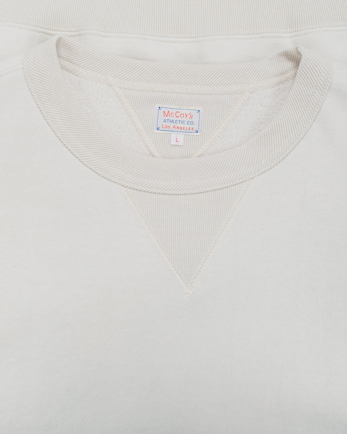 lost & found The Real McCoy's The Real McCoy's MC24113 10 Oz. Loopwheel Crewneck Sweatshirt Milk