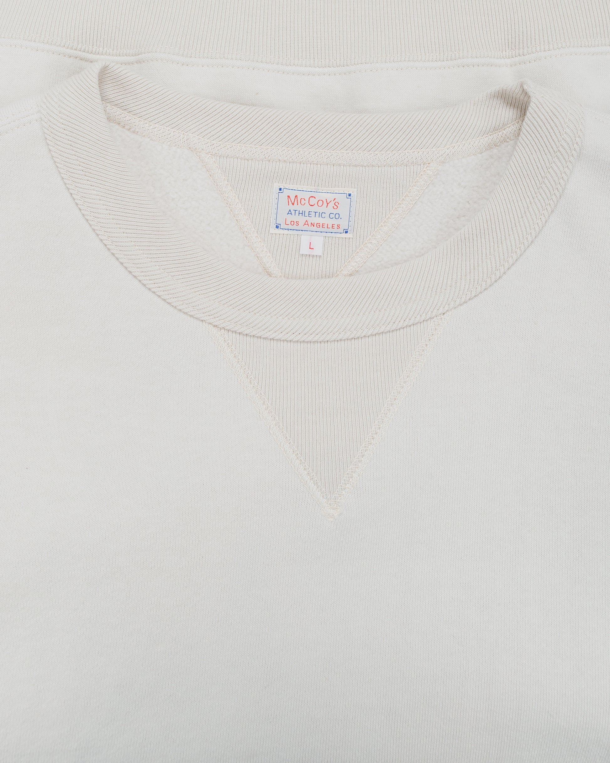 lost & found The Real McCoy's The Real McCoy's MC24113 10 Oz. Loopwheel Crewneck Sweatshirt Milk