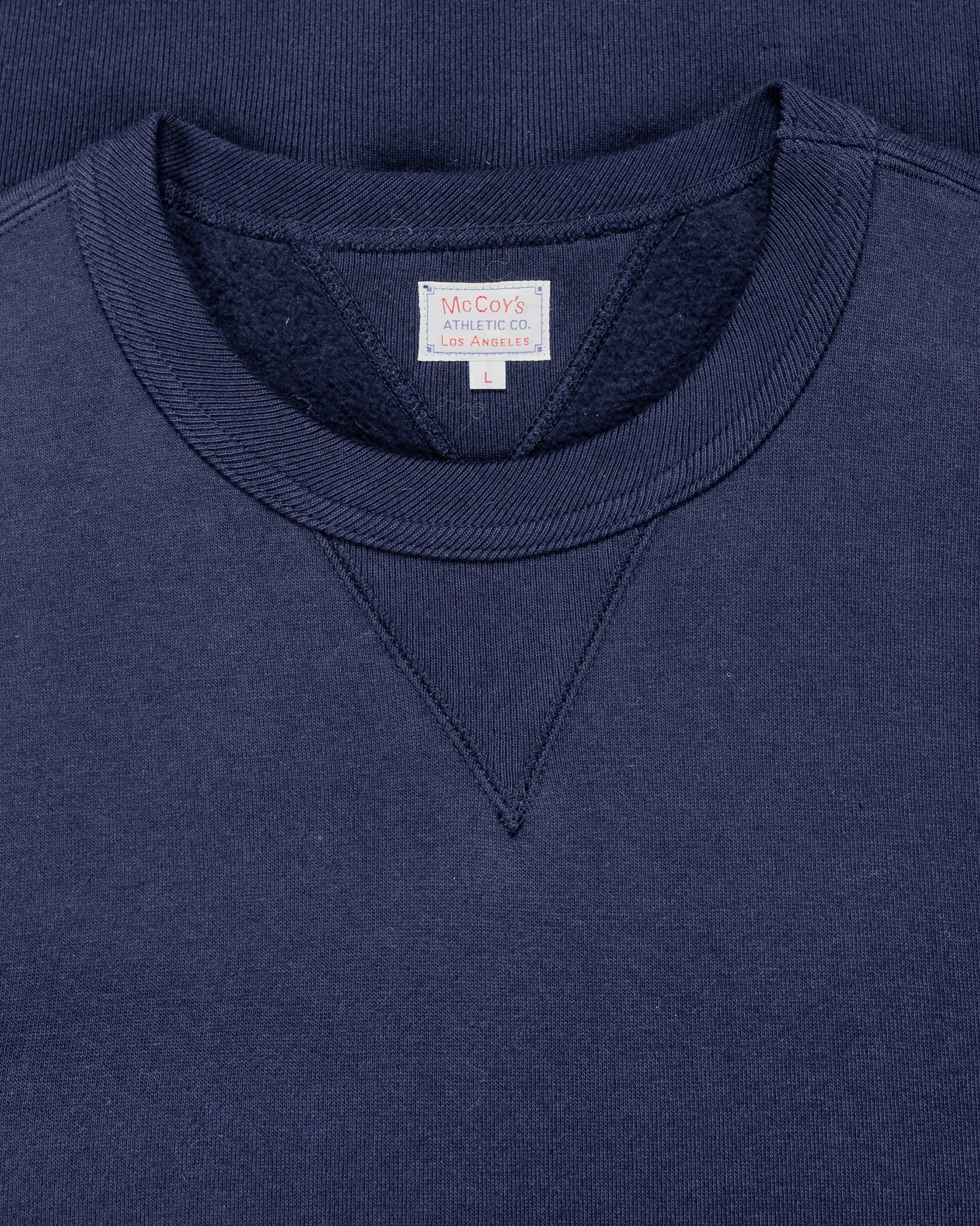 lost & found The Real McCoy's The Real McCoy's MC24113 10 Oz. Loopwheel Crewneck Sweatshirt Navy