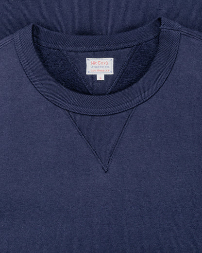 lost & found The Real McCoy's The Real McCoy's MC24113 10 Oz. Loopwheel Crewneck Sweatshirt Navy