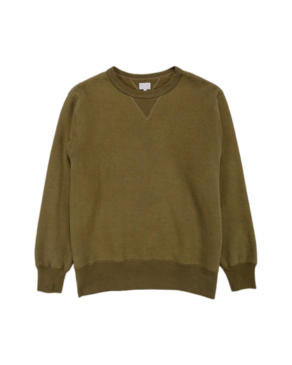 lost & found The Real McCoy's The Real McCoy's MC24113 10 Oz. Loopwheel Crewneck Sweatshirt Olive