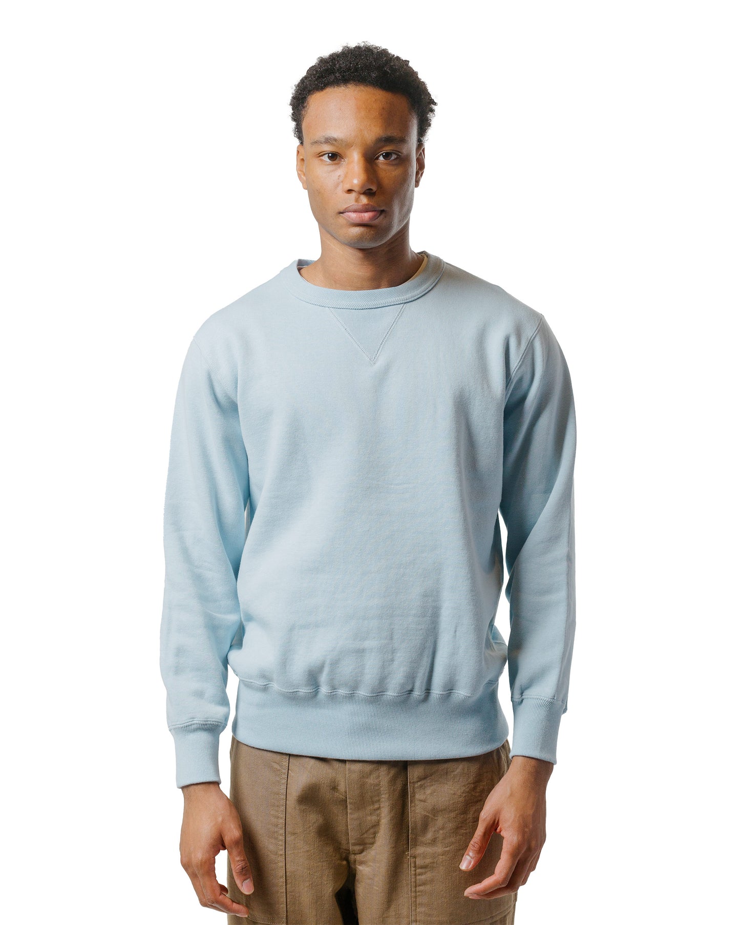 lost & found The Real McCoy's The Real McCoy's MC24113 10 Oz. Loopwheel Crewneck Sweatshirt Saxe