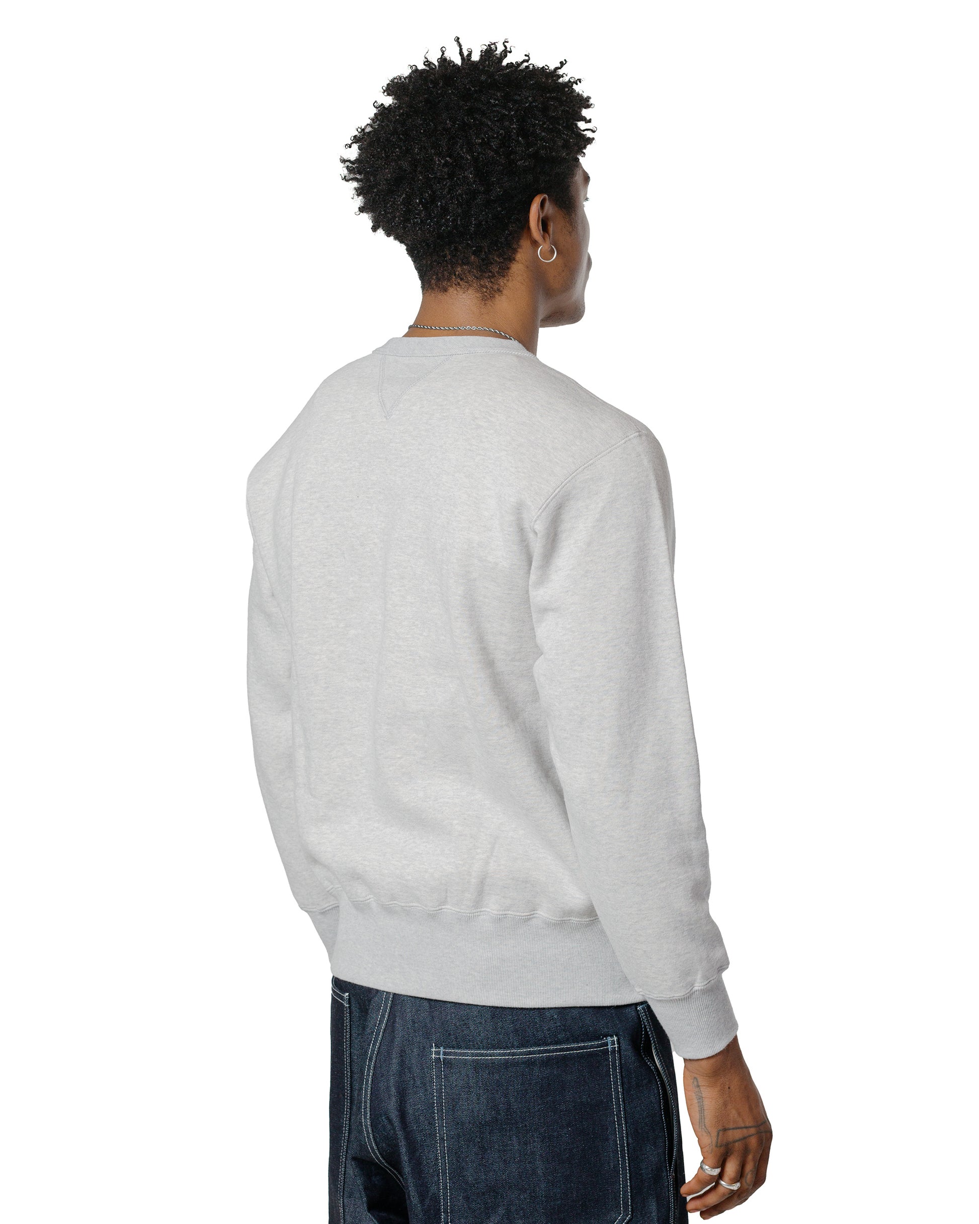 lost & found The Real McCoy's The Real McCoy's MC24113 10 Oz. Loopwheel Crewneck Sweatshirt Snow Gray