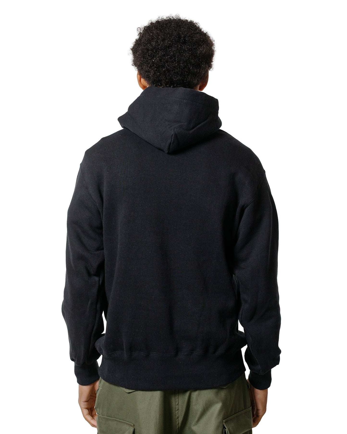 lost & found The Real McCoy's The Real McCoy's MC24114 10 Oz. Loopwheel Hooded Sweatshirt Black