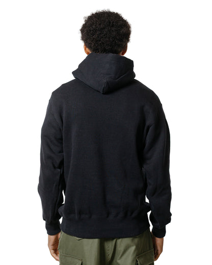 lost & found The Real McCoy's The Real McCoy's MC24114 10 Oz. Loopwheel Hooded Sweatshirt Black
