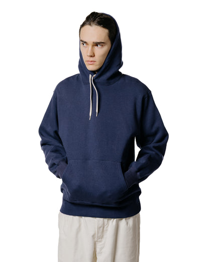 lost & found The Real McCoy's The Real McCoy's MC24114 10 Oz. Loopwheel Hooded Sweatshirt Navy