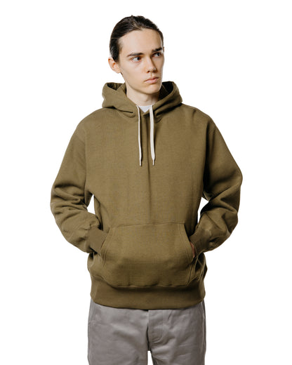 lost & found The Real McCoy's The Real McCoy's MC24114 10 Oz. Loopwheel Hooded Sweatshirt Olive