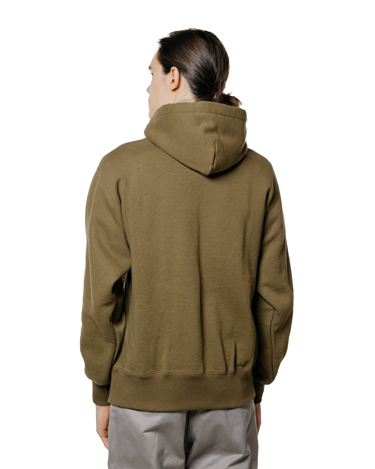 lost & found The Real McCoy's The Real McCoy's MC24114 10 Oz. Loopwheel Hooded Sweatshirt Olive
