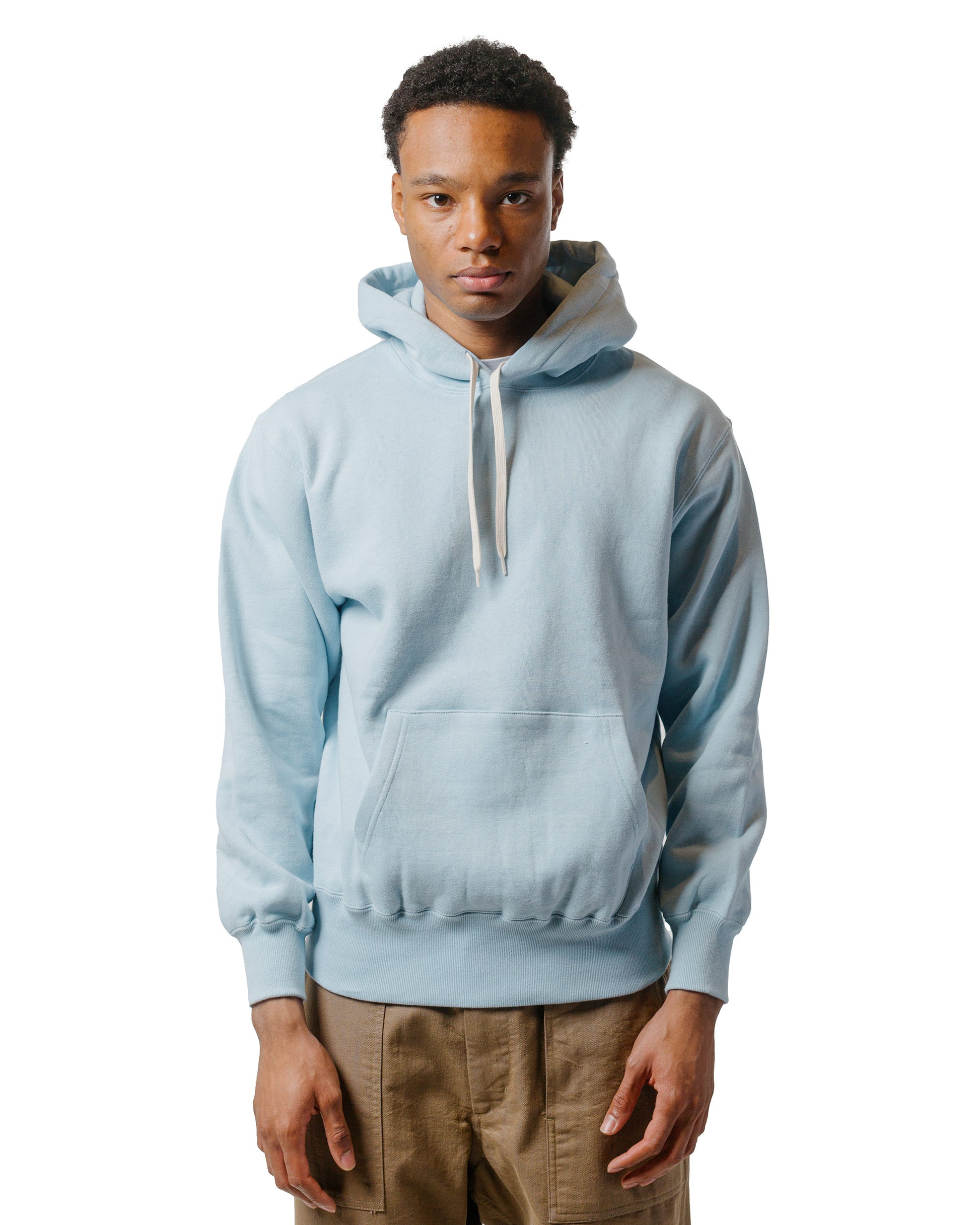 lost & found The Real McCoy's The Real McCoy's MC24114 10 Oz. Loopwheel Hooded Sweatshirt Saxe