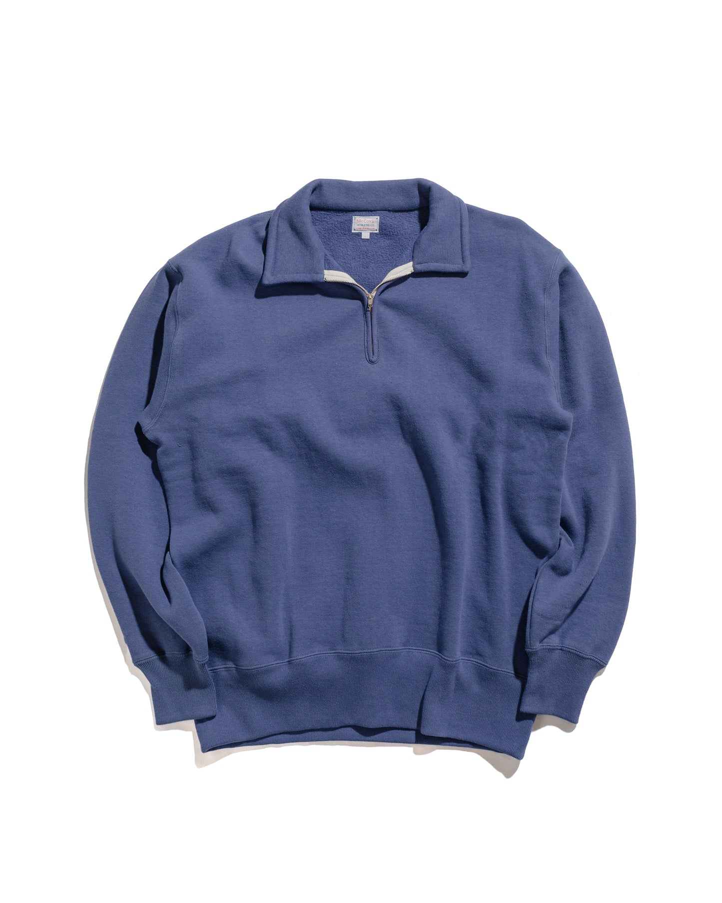lost & found The Real McCoy's The Real McCoy's MC24115 10 Oz. Loopwheel 1/4 Zip Sweatshirt MQ Navy