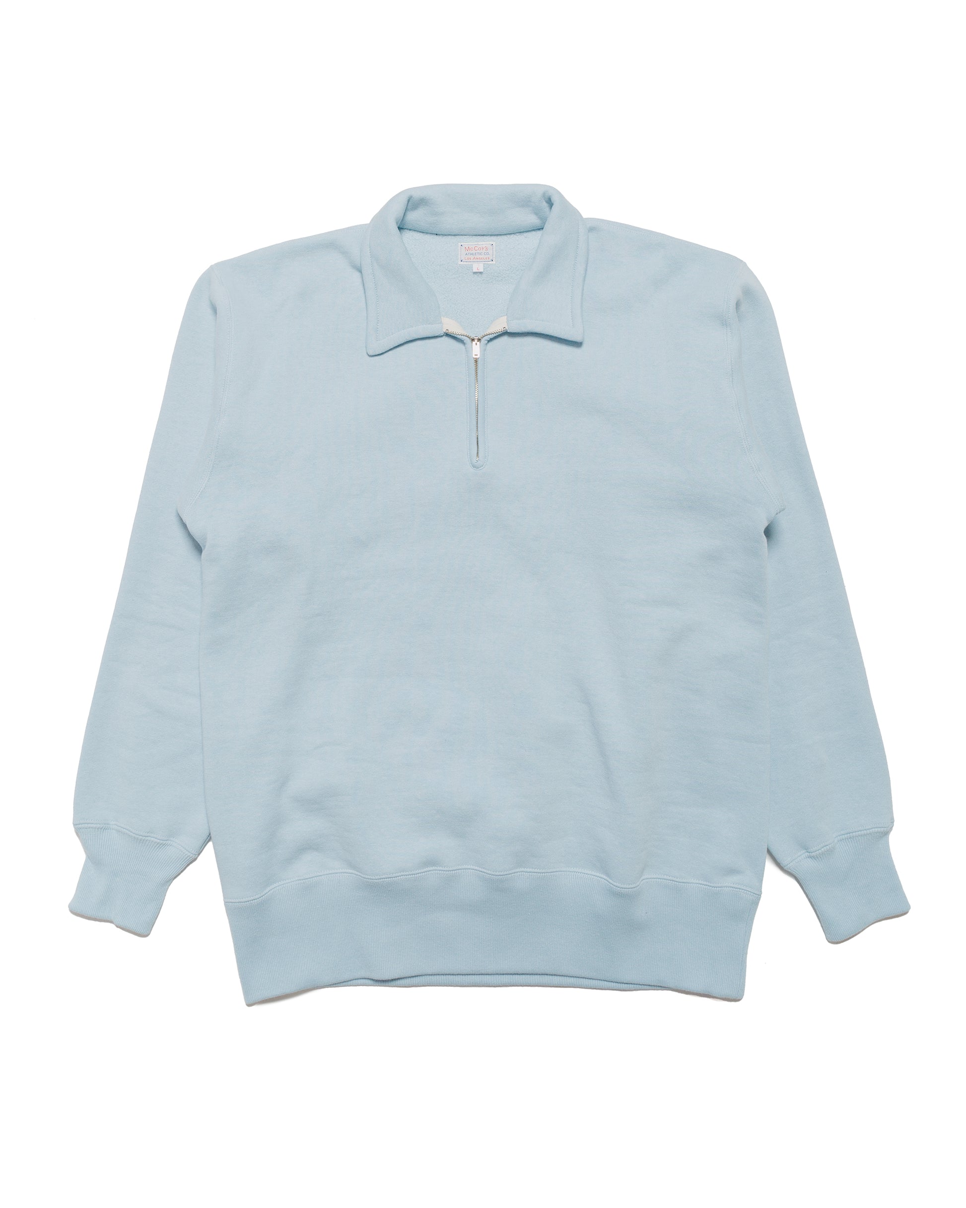 lost & found The Real McCoy's The Real McCoy's MC24115 10 Oz. Loopwheel 1/4 Zip Sweatshirt Saxe