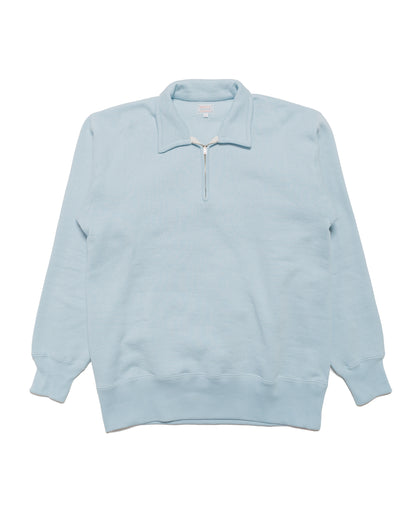 lost & found The Real McCoy's The Real McCoy's MC24115 10 Oz. Loopwheel 1/4 Zip Sweatshirt Saxe