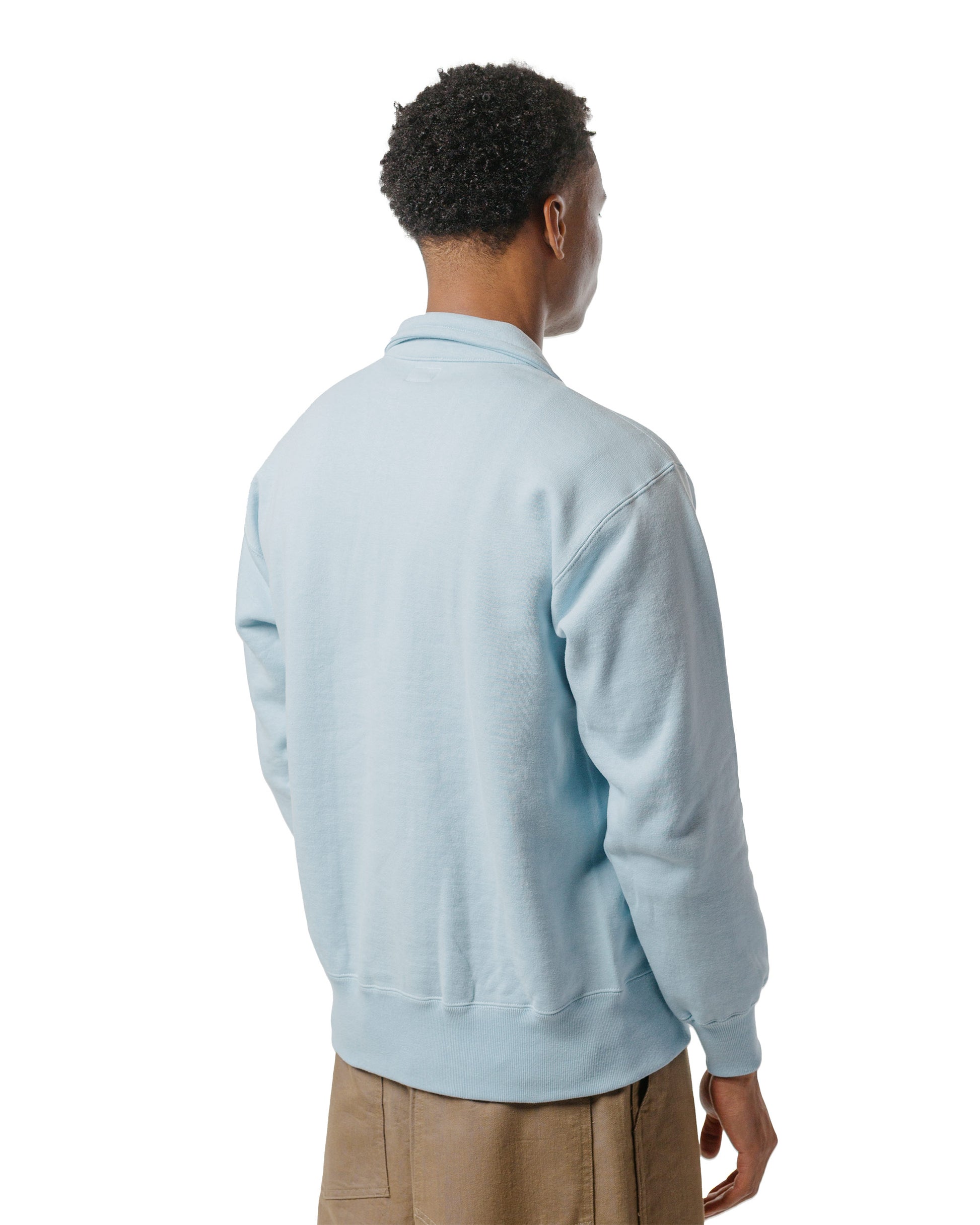 lost & found The Real McCoy's The Real McCoy's MC24115 10 Oz. Loopwheel 1/4 Zip Sweatshirt Saxe