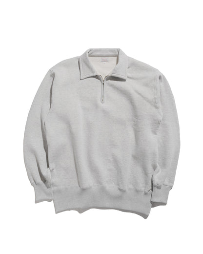 lost & found The Real McCoy's The Real McCoy's MC24115 10 Oz. Loopwheel 1/4 Zip Sweatshirt Snow Gray