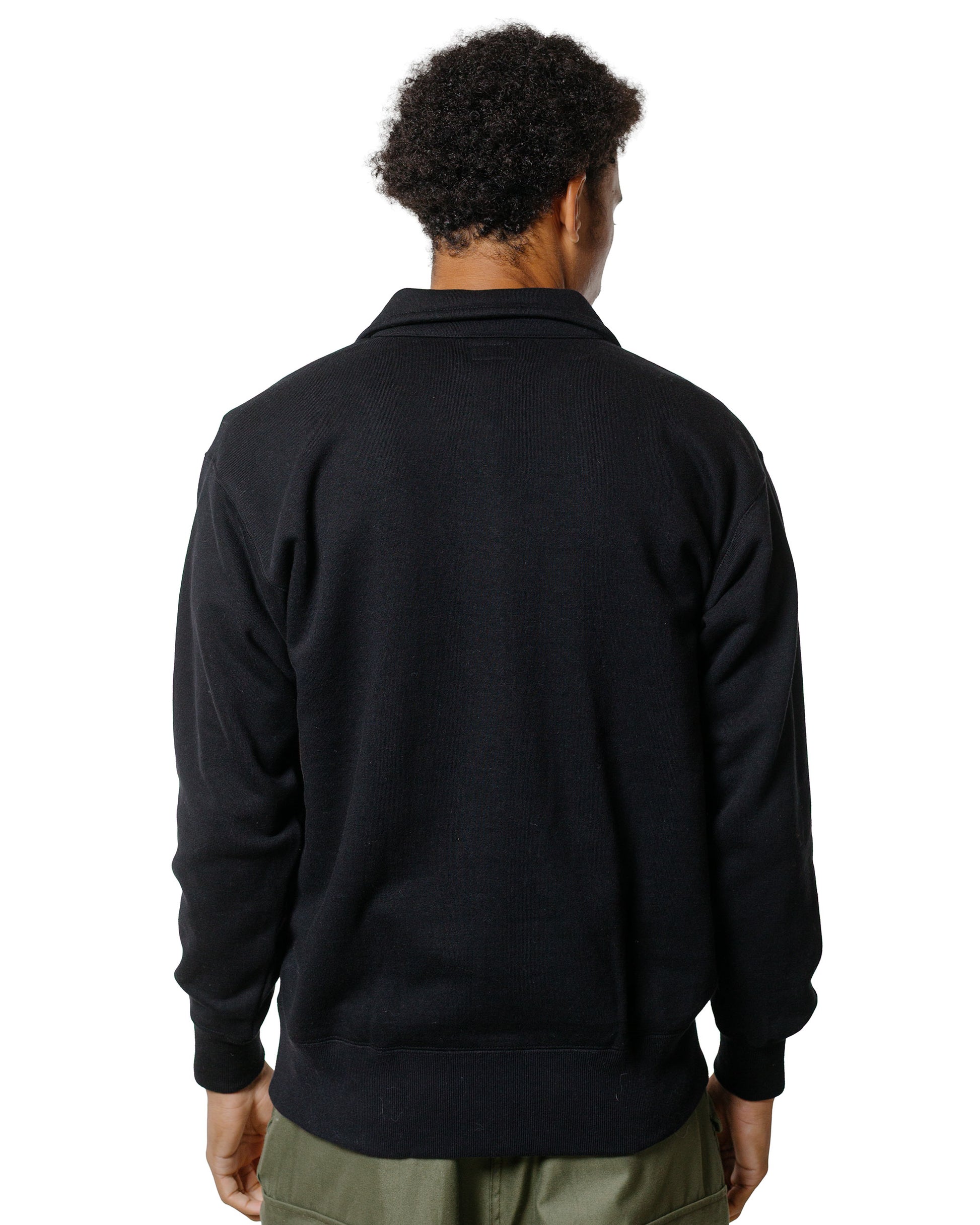 lost & found The Real McCoy's The Real McCoy's MC24115 10 Oz. Loopwheel 1/4 Zip Sweatshirt Black