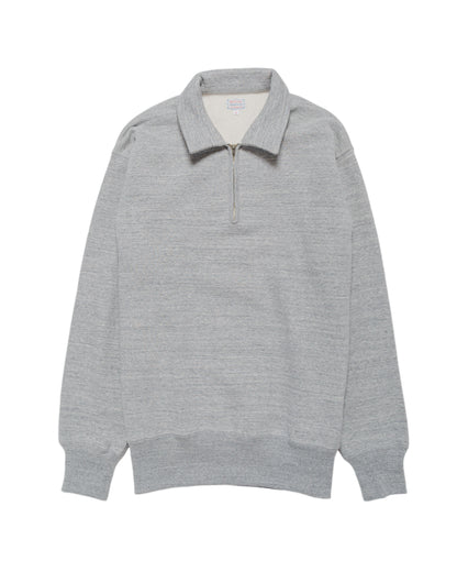 lost & found The Real McCoy's The Real McCoy's MC24115 10 Oz. Loopwheel 1/4 Zip Sweatshirt Gray