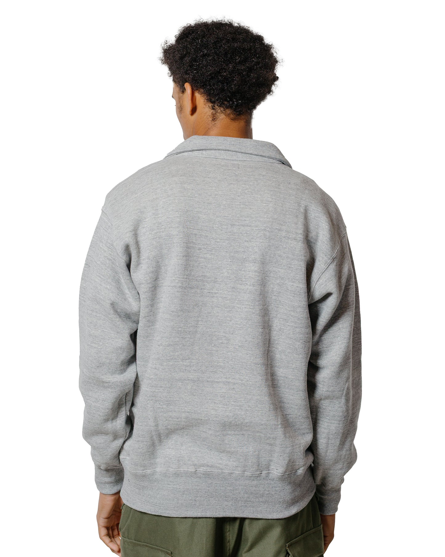 lost & found The Real McCoy's The Real McCoy's MC24115 10 Oz. Loopwheel 1/4 Zip Sweatshirt Gray