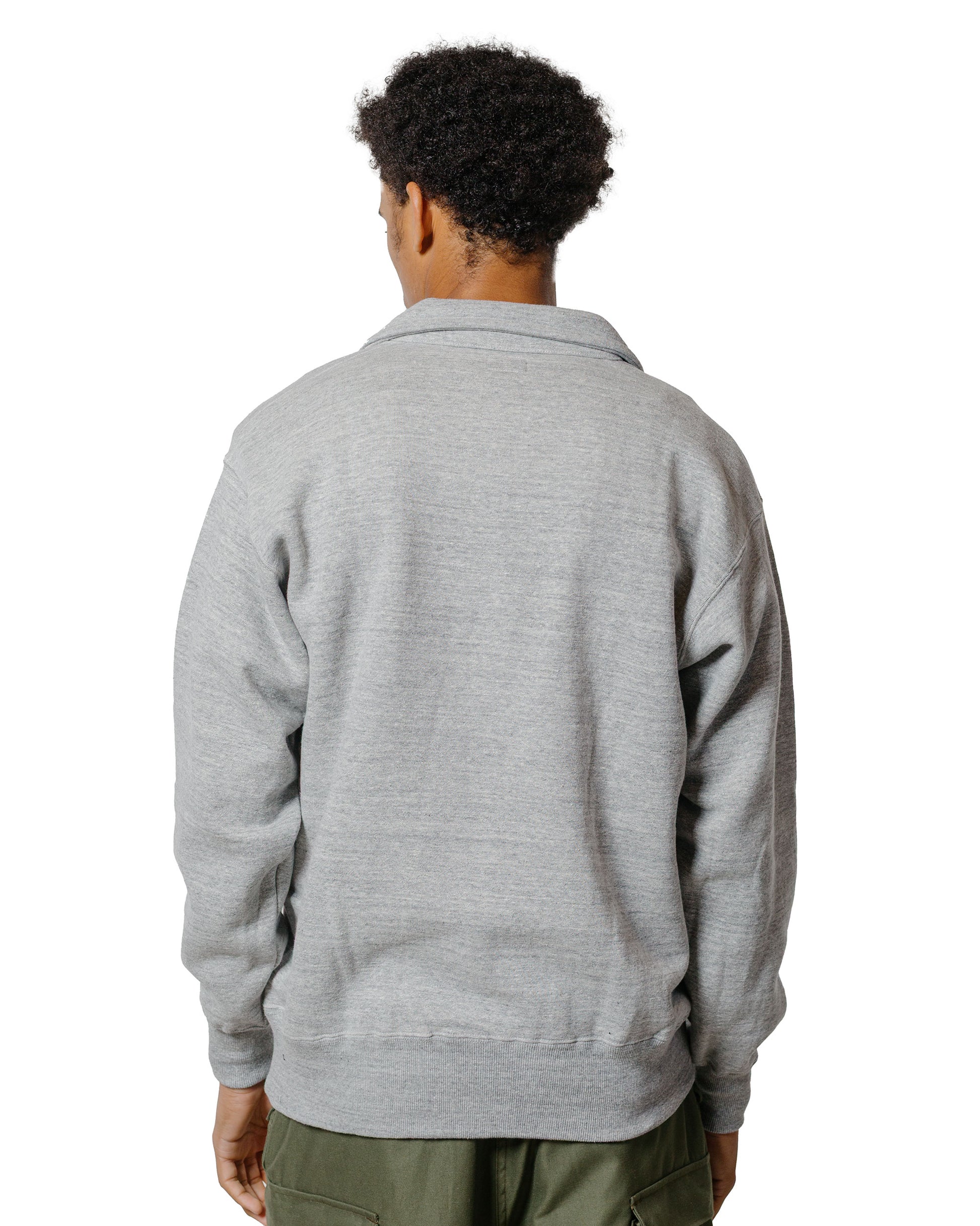 lost & found The Real McCoy's The Real McCoy's MC24115 10 Oz. Loopwheel 1/4 Zip Sweatshirt Gray