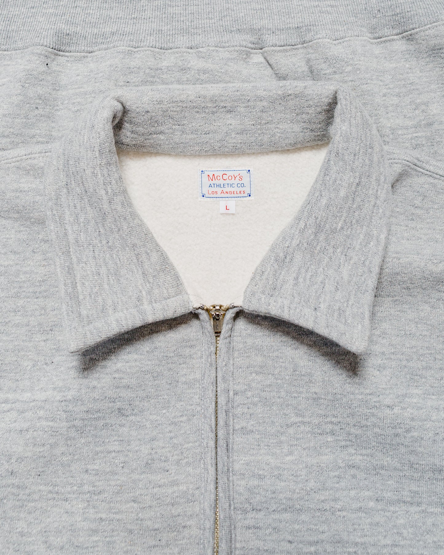 lost & found The Real McCoy's The Real McCoy's MC24115 10 Oz. Loopwheel 1/4 Zip Sweatshirt Gray