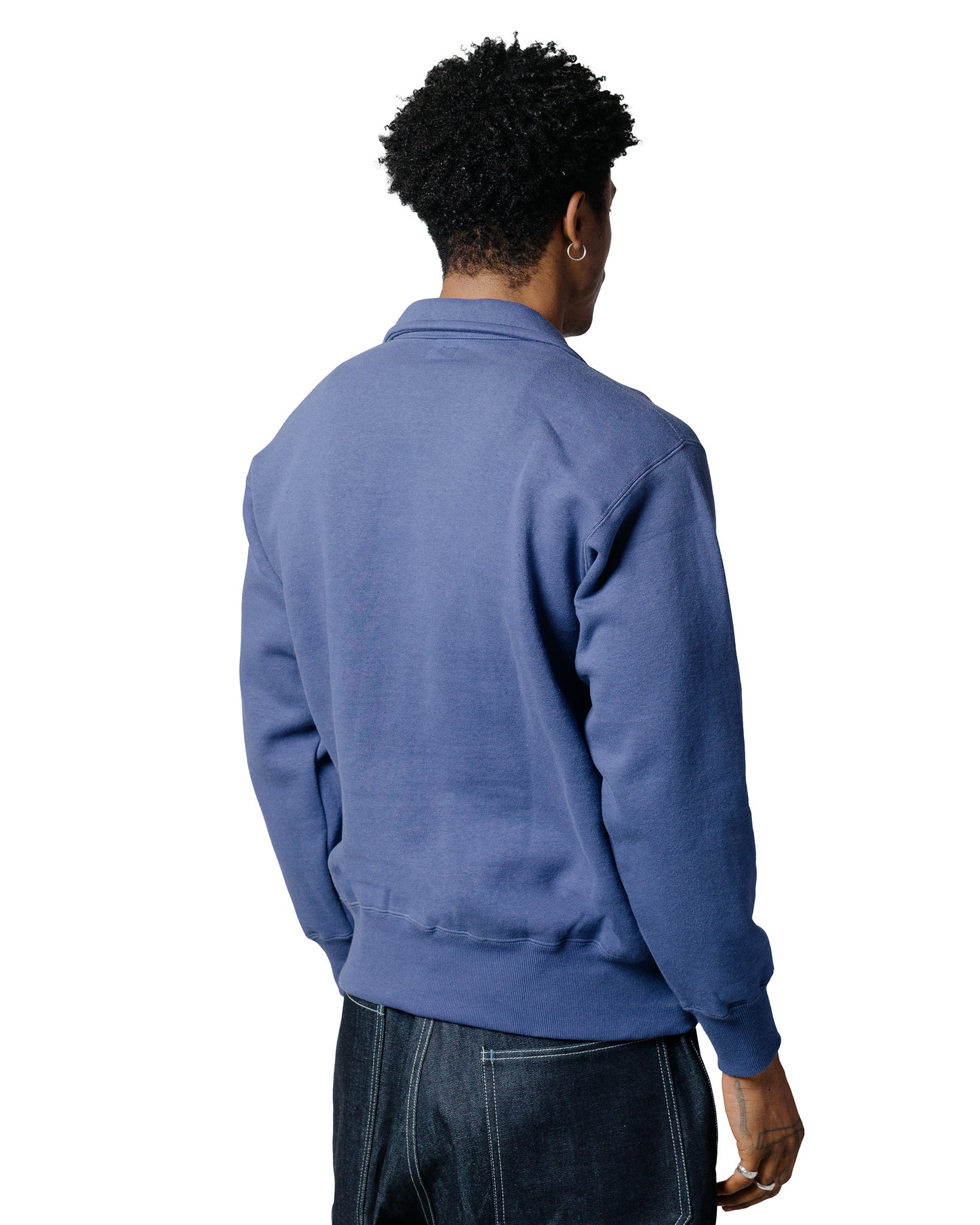 lost & found The Real McCoy's The Real McCoy's MC24115 10 Oz. Loopwheel 1/4 Zip Sweatshirt MQ Navy