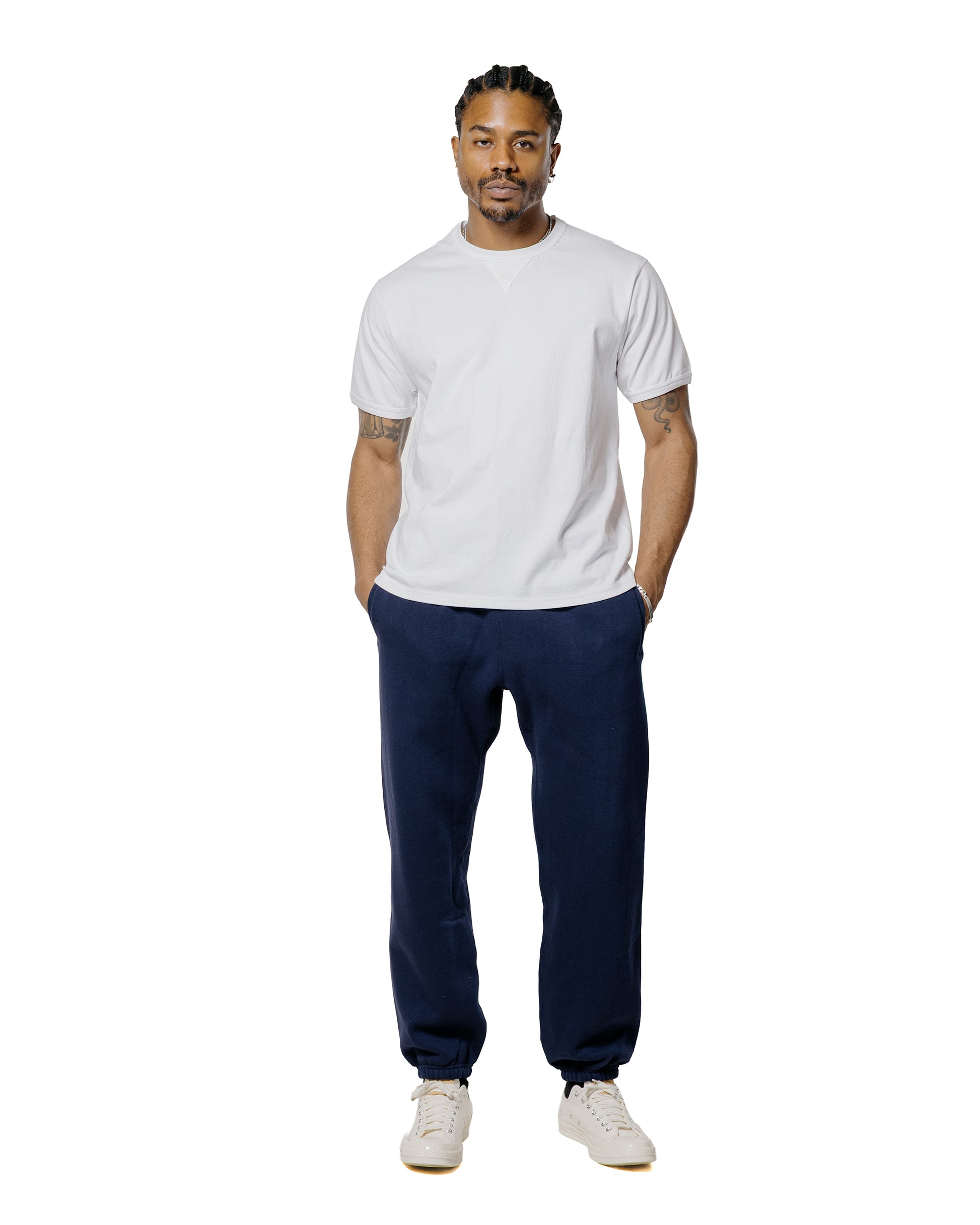 lost & found The Real McCoy's The Real McCoy's MC24116 10 Oz. Loopwheel Sweat Pants Navy