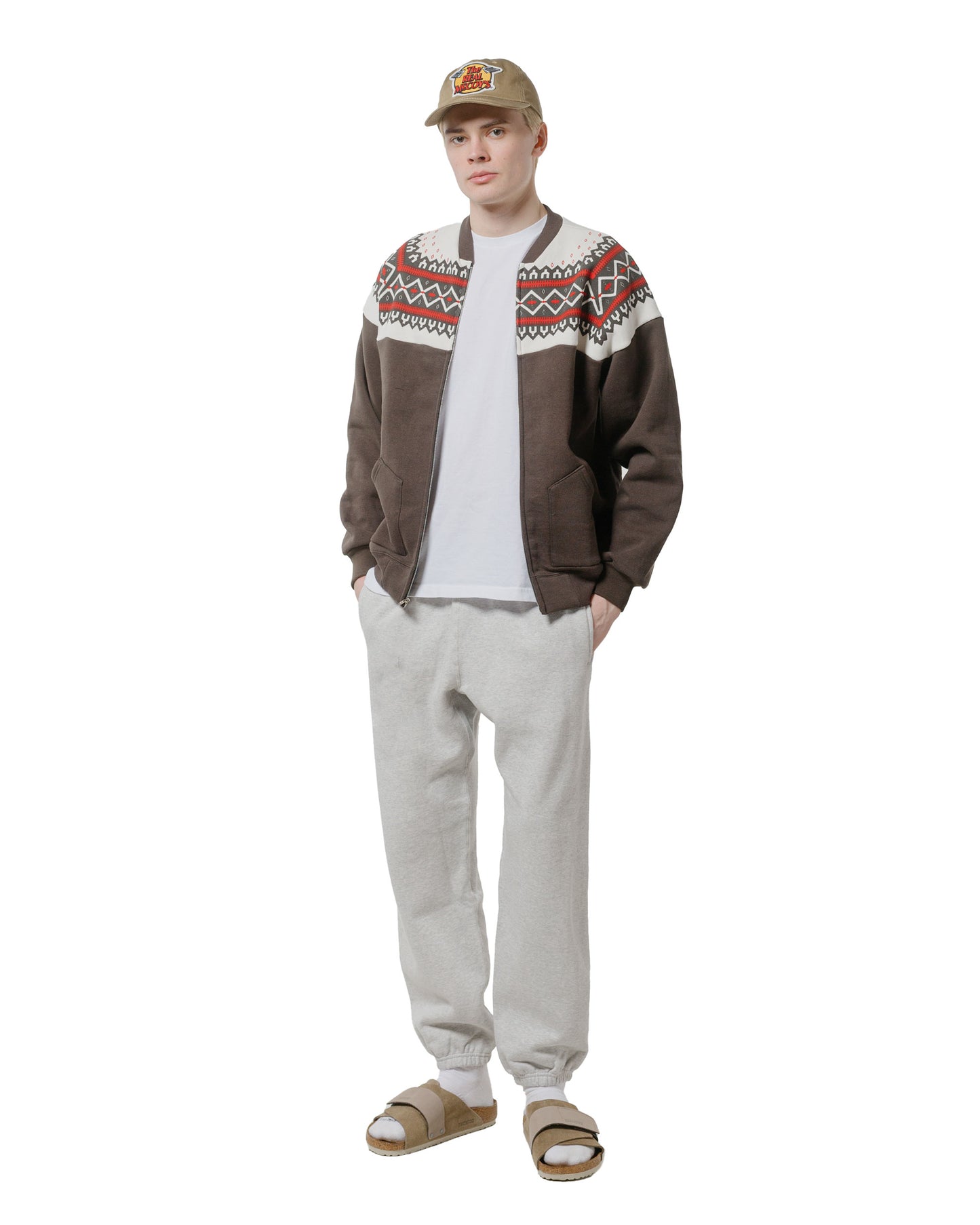 lost & found The Real McCoy's The Real McCoy's MC24116 10 Oz. Loopwheel Sweat Pants Snow Gray