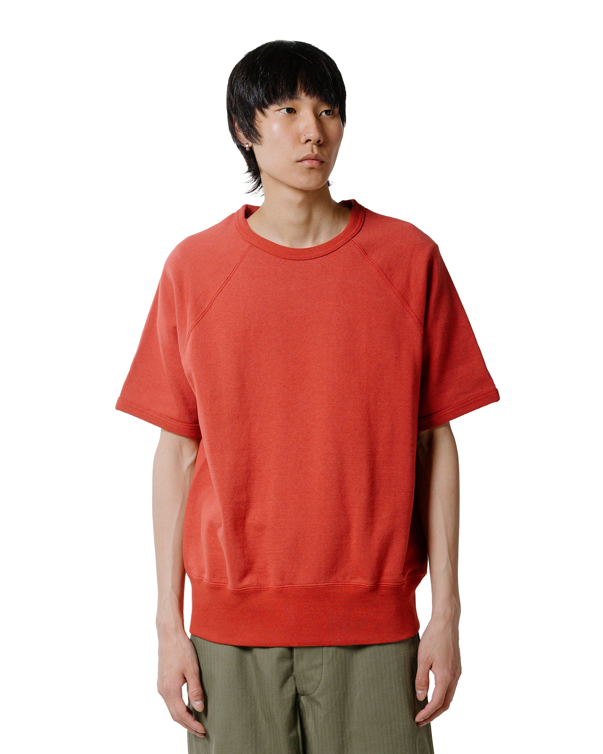lost & found The Real McCoy's The Real McCoy's MC24120 9 Oz. Loopwheel S/S Sweatshirt Cherry