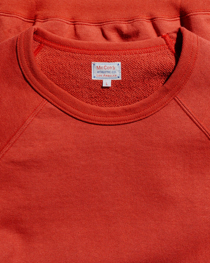 lost & found The Real McCoy's The Real McCoy's MC24120 9 Oz. Loopwheel S/S Sweatshirt Cherry