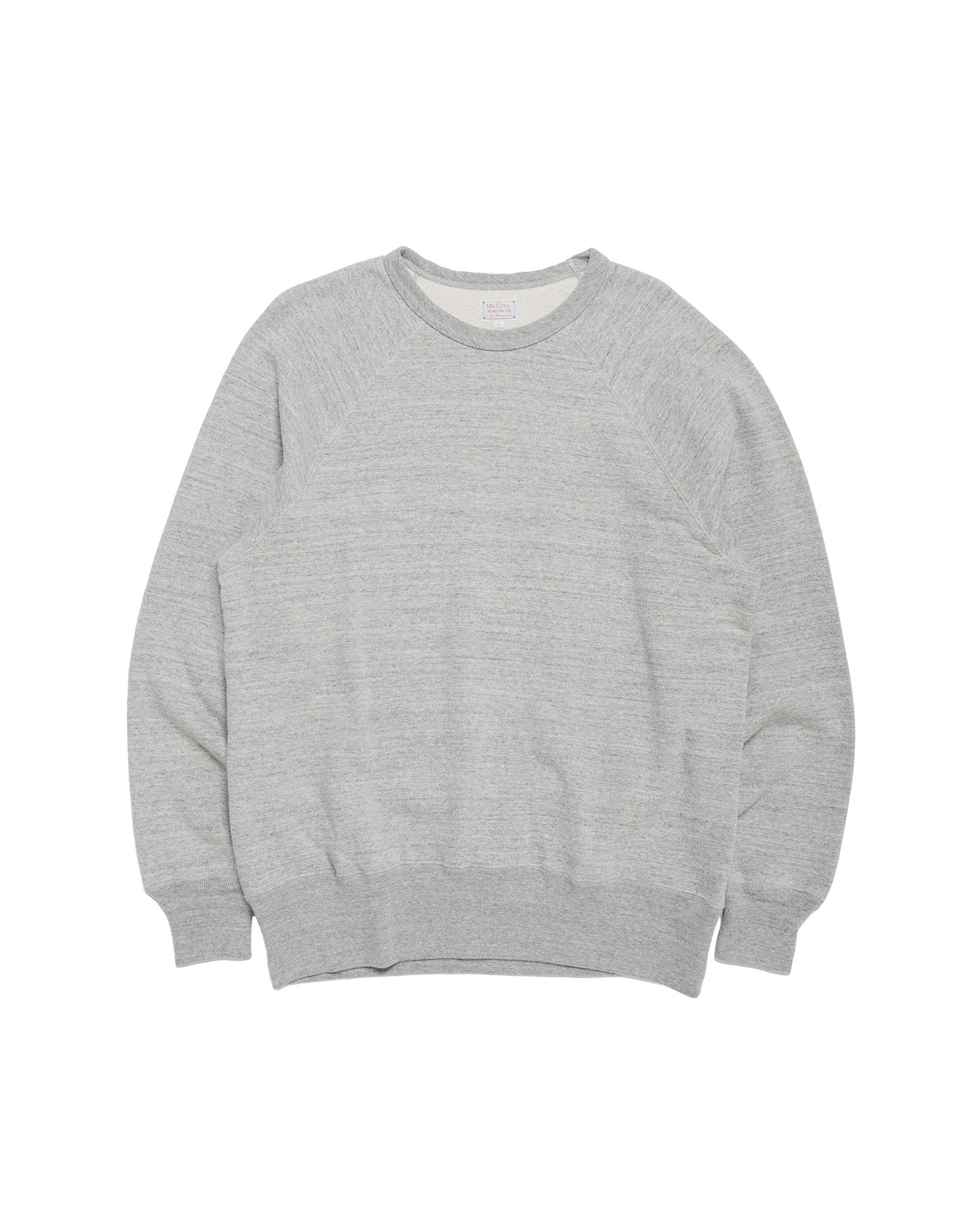 lost & found The Real McCoy's The Real McCoy’s MC24117 9 Oz. Loopwheel Raglan Sweatshirt Gray