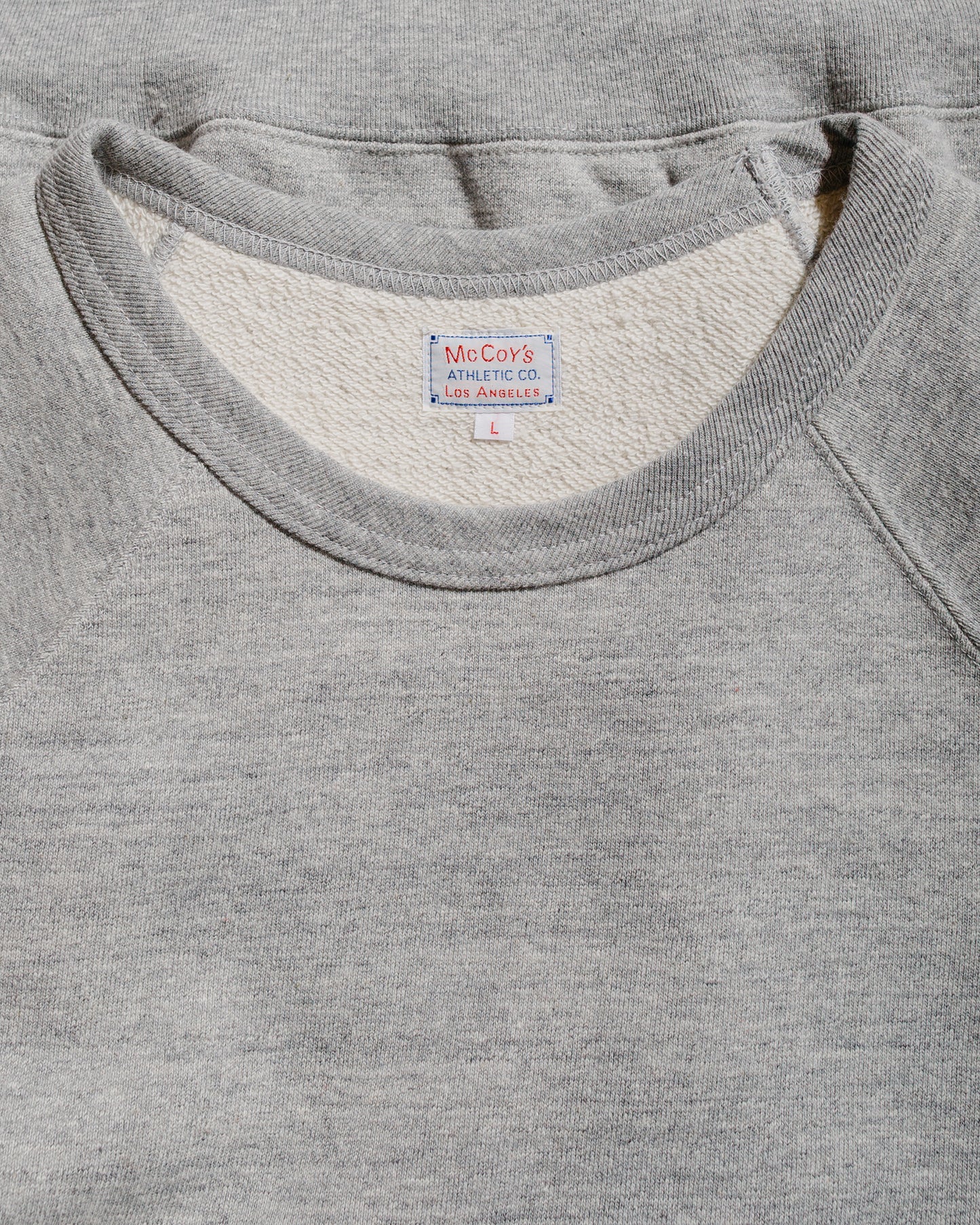 lost & found The Real McCoy's The Real McCoy's MC24120 9 Oz. Loopwheel S/S Sweatshirt Gray