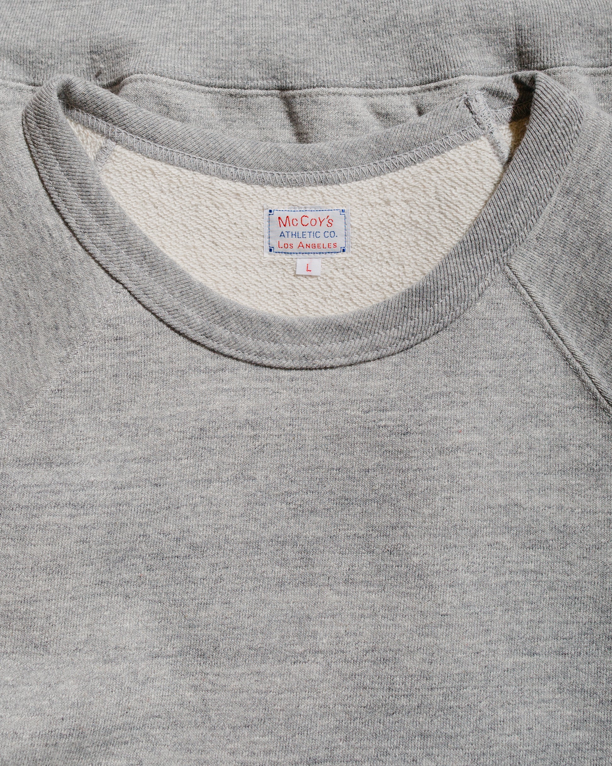 lost & found The Real McCoy's The Real McCoy's MC24120 9 Oz. Loopwheel S/S Sweatshirt Gray