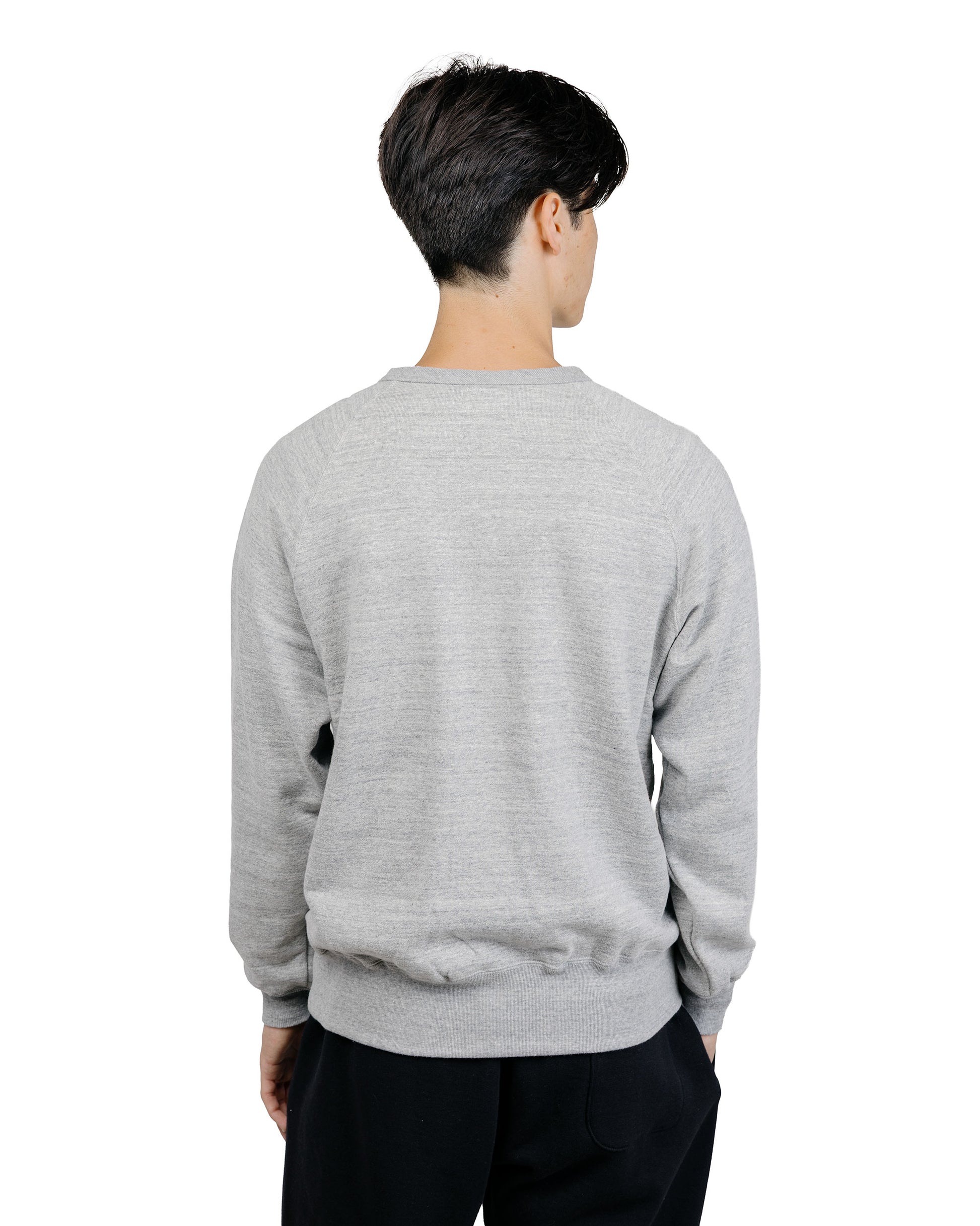 lost & found The Real McCoy's The Real McCoy’s MC24117 9 Oz. Loopwheel Raglan Sweatshirt Gray