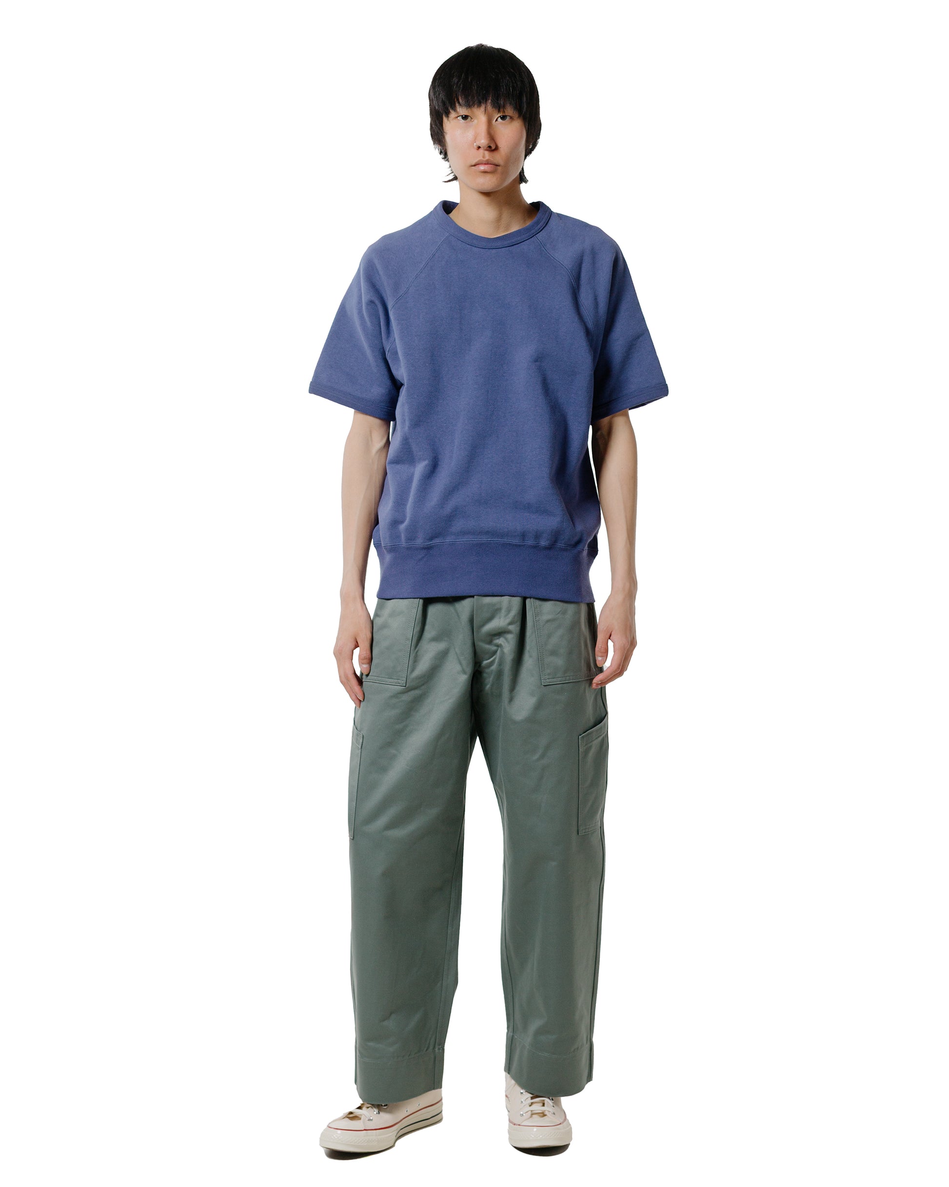 lost & found The Real McCoy's The Real McCoy's MC24120 9 Oz. Loopwheel S/S Sweatshirt MQ Navy
