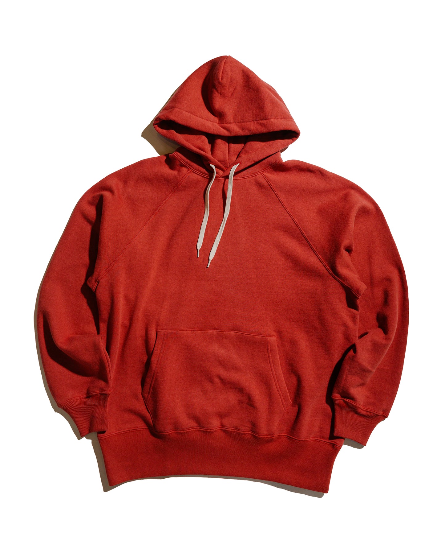 lost & found The Real McCoy's The Real McCoy's MC24118 9 Oz. Loopwheel Raglan Hooded Sweatshirt Cherry