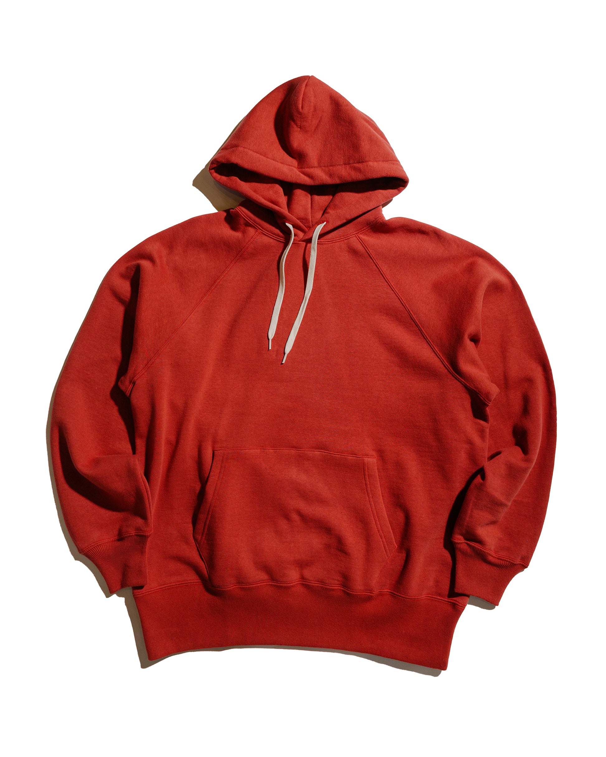 lost & found The Real McCoy's The Real McCoy's MC24118 9 Oz. Loopwheel Raglan Hooded Sweatshirt Cherry